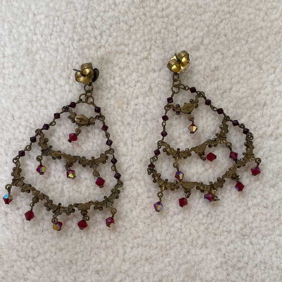 Sorrelli Vintage Tiered Chandelier Swarovski Crystal Statement Earrings - Picture 7 of 9